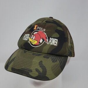 Cobra Woody Woodpecker I Pole Pecker Power Camo Trucker Hat Snapback Mesh Cap